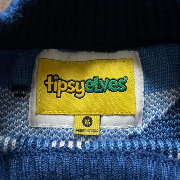 Tipsy Elves Sasquatch Mistle Toe Ugly Christmas Sweater Men Women Medium - Picture 5 of 8